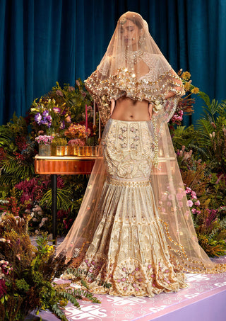 Papa Don'T Preach By Shubhika-Aria Ivory Bridal Lehenga Set-INDIASPOPUP.COM