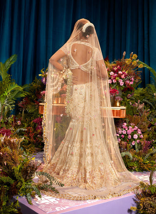 Papa Don'T Preach By Shubhika-Aria Ivory Bridal Lehenga Set-INDIASPOPUP.COM