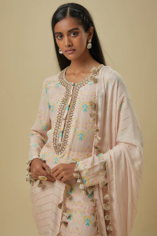 Stone flower butta kurta and palazzo set