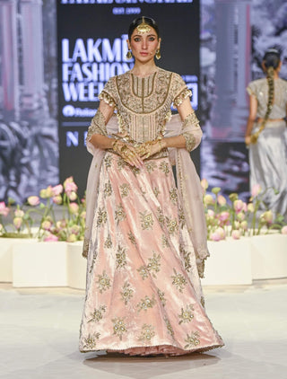 Faizah Blush Pink Lehenga Set by Payal Singhal available on Indiaspopup