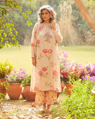 Dusty rose breezy kurta set