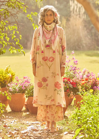 Dusty rose breezy kurta set