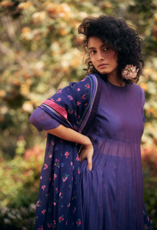 Grape jelly anarkali and skirt set