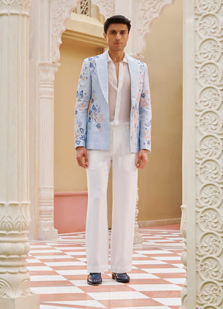 Kirat powder blue blazer set