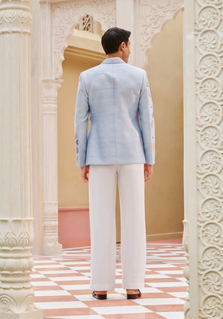 Kirat powder blue blazer set