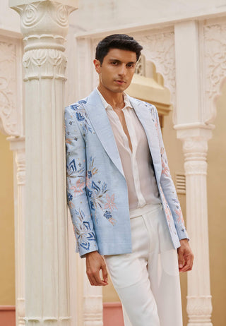 Kirat powder blue blazer set