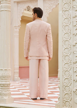 Sifat blush pink bandhgala set