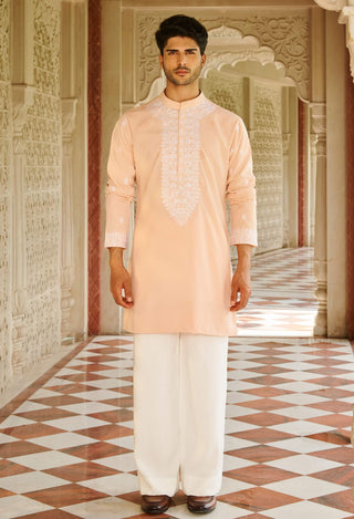 Nirvan peach kurta and pants