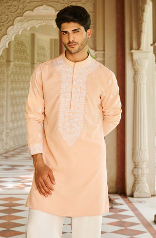 Nirvan peach kurta and pants
