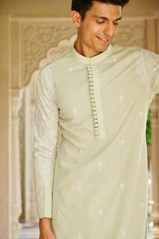 Zikar pale green kurta and pants