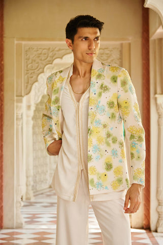 Dilkash off-white jacket and kurta set