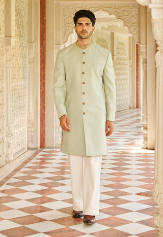 Rehmat pale green sherwani set
