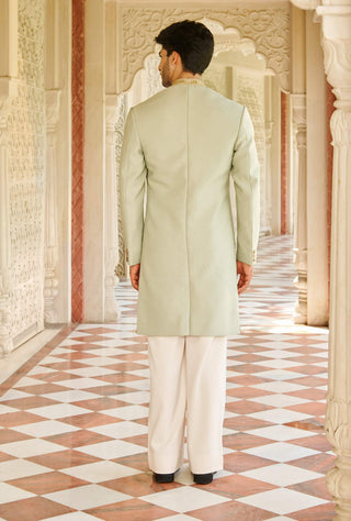 Rehmat pale green sherwani set