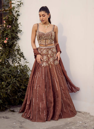 Dust Allure Lehenga Set by Parul Gandhi available on Indiaspopup.com