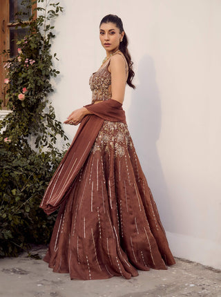 Dust Allure Lehenga Set by Parul Gandhi available on Indiaspopup.com