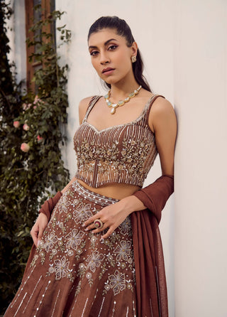 Dust Allure Lehenga Set by Parul Gandhi available on Indiaspopup.com