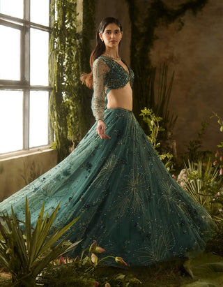 Mystic moss lehenga set