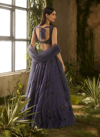 Enchanted charm blue lehenga set