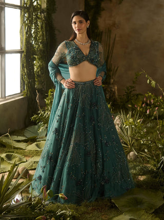 Mystic moss lehenga set