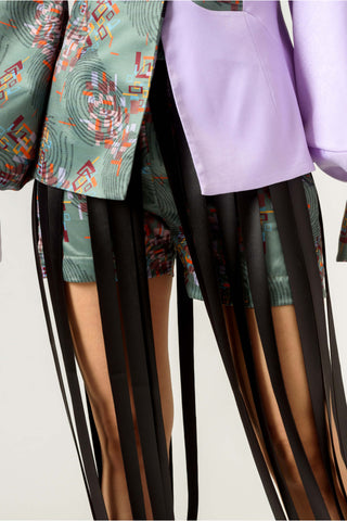 Siddhant Aggarwal-Patched Embroidered Lilac Blazer-INDIASPOPUP.COM