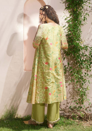 Paulmi & Harsh-Sage Green Kurta And Pant-INDIASPOPUP.COM