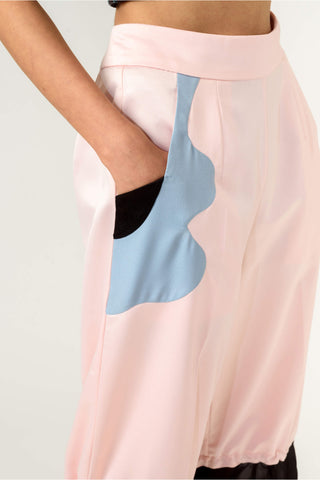 Siddhant Aggarwal-Peach Blue Trouser-INDIASPOPUP.COM