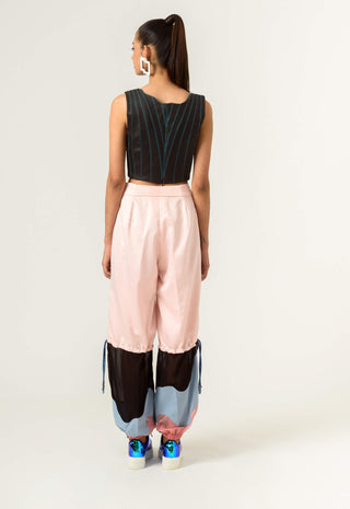 Siddhant Aggarwal-Peach Blue Trouser-INDIASPOPUP.COM