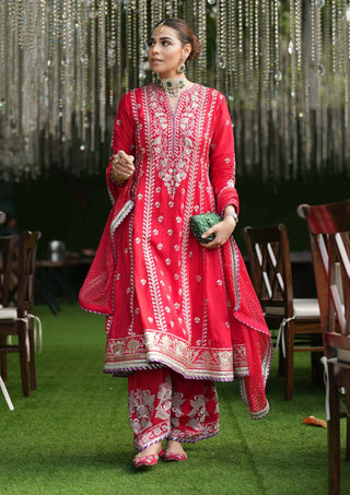 Gopi Vaid-Red Misu Anarkali Set-INDIASPOPUP.COM