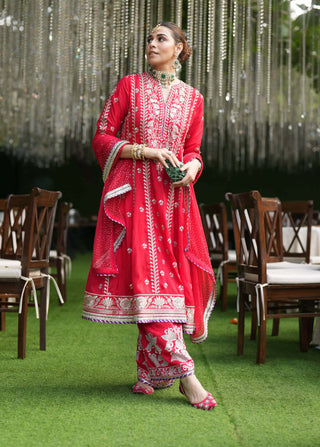 Gopi Vaid-Red Misu Anarkali Set-INDIASPOPUP.COM
