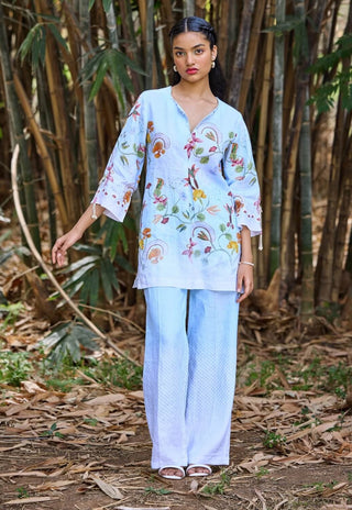 Amalfi Blue Pants by Pozruh, available on Indiaspopup.com