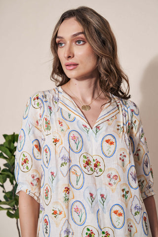 Pozruh-Magpie Ivory Tunic And Trouser-INDIASPOPUP.COM