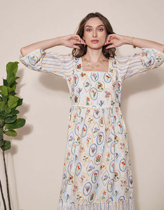 Pozruh-Adelie Ivory Maxi Dress-INDIASPOPUP.COM