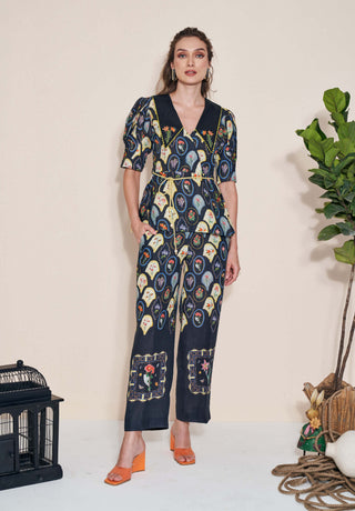 Pozruh-Raven Black Top And Pants-INDIASPOPUP.COM