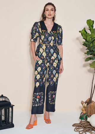 Pozruh-Raven Black Pants-INDIASPOPUP.COM