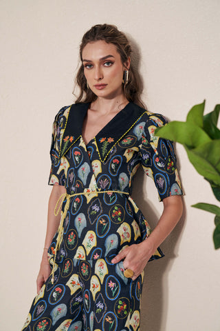 Pozruh-Raven Black Top And Pants-INDIASPOPUP.COM