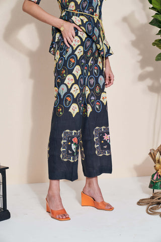 Pozruh-Raven Black Pants-INDIASPOPUP.COM