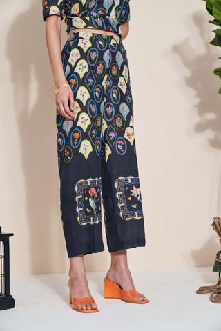 Pozruh-Raven Black Top And Pants-INDIASPOPUP.COM