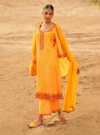 Punit Balana Mustard Classic Kurta Set available on indiaspopup