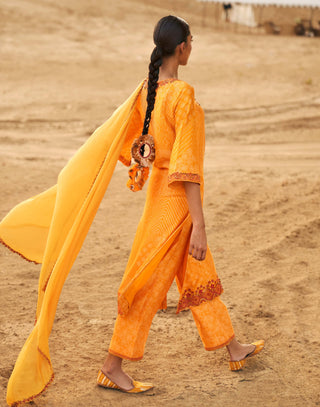 Punit Balana Mustard Classic Kurta Set available on indiaspopup