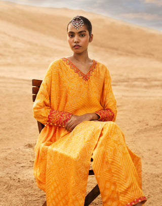 Punit Balana Mustard Kaftan Tunic And Pants available on indiaspopup