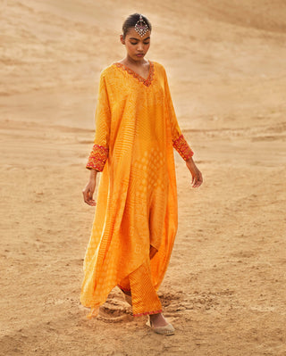 Punit Balana Mustard Kaftan Tunic And Pants available on indiaspopup