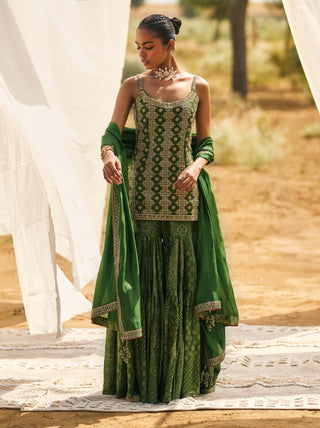 Punit Balana Kaccha Aam Noor Sharara Set available on indiaspopup