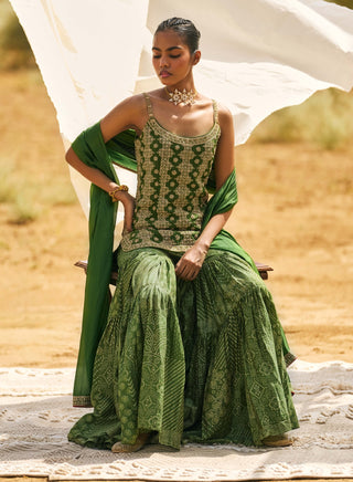 Punit Balana Kaccha Aam Noor Sharara Set available on indiaspopup