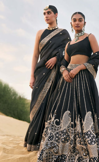 Punit Balana Balck Rani Sa Sari And Blouse available on indiaspopup