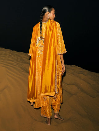 Punit Balana Mustard Alia Choga Set available on indiaspopup