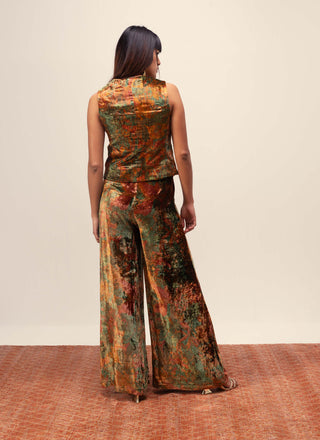 Reena Sharma-Green Nargis Waist Coat And Pants Set-INDIASPOPUP.COM