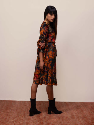 Reena Sharma-Midnight Blue Nargis Midi Dress-INDIASPOPUP.COM