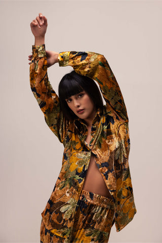 Reena Sharma-Multicolor Rhea Velvet Co-Ord Set-INDIASPOPUP.COM