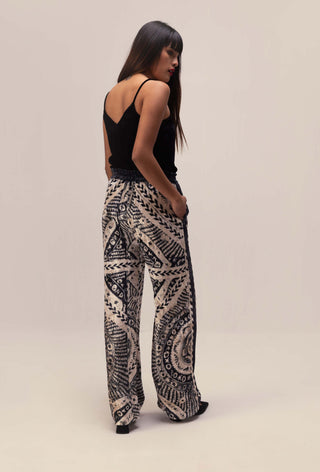 Reena Sharma-Black And White Nikita Kimono And Pant-INDIASPOPUP.COM