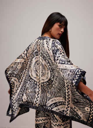 Reena Sharma-Black And White Nikita Kimono And Pant-INDIASPOPUP.COM